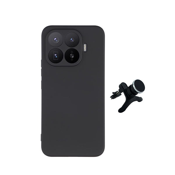 Kit Suporte Magnético Com Pernas + Capa Proteção Silicone GIFT4ME Para Xiaomi 17T Pro 5G - Preto