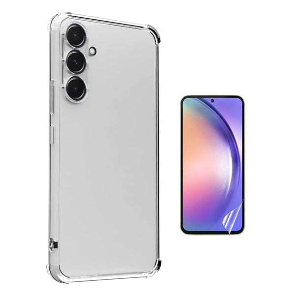 Kit Capa Traseira Super Proteção + Película de Hydrogel Frente Transparente GIFT4ME Para Samsung Galaxy S25 Plus - Transparente