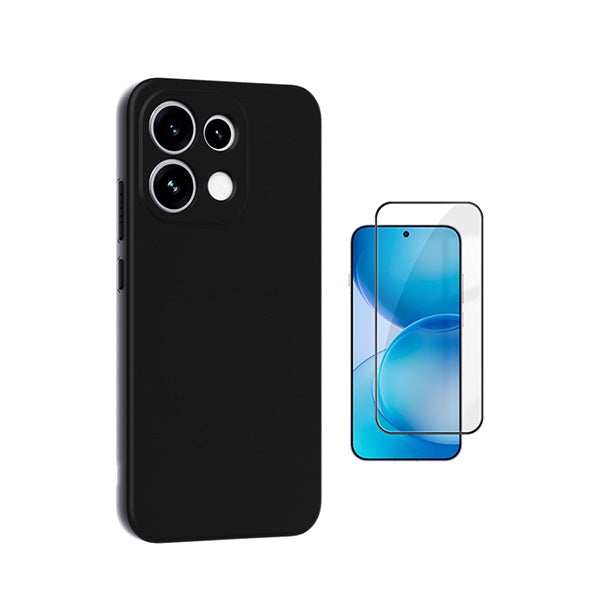 Kit Película de Vidro Temperado Gorilasglass + Capa Proteção Silicone GIFT4ME Para Oppo Reno16 Pro - Preto