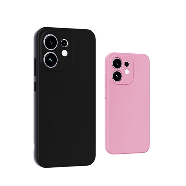 Kit 2x Capa Proteção Silicone GIFT4ME Para Oppo Reno16 - Preto / Rosa