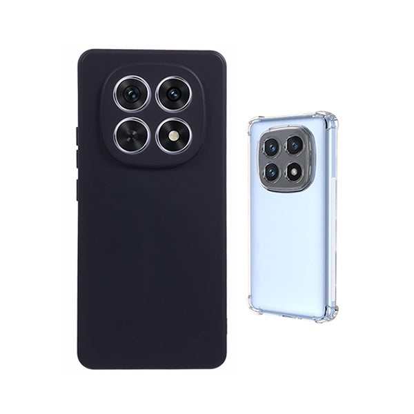 Kit Capa Proteção Silicone + Super Proteção GIFT4ME Para Xiaomi Redmi Note 15 5G - Preto / Transparente