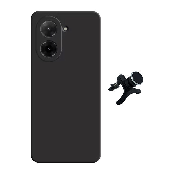 Kit Suporte Magnético Com Pernas + Capa Proteção Silicone GIFT4ME Para Xiaomi Redmi A5 4G - Preto