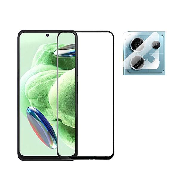 Kit Película ProtectOra Câmara Traseira + Película de Vidro Temperado GOrilasGlass GIFT4ME para Xiaomi Redmi Note 13 4G - Transparente/Preto