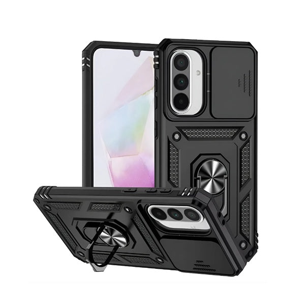 Capa de Proteção Militar Magnética Janela Deslizante GIFT4ME Para Samsung Galaxy A17 4G - Preto