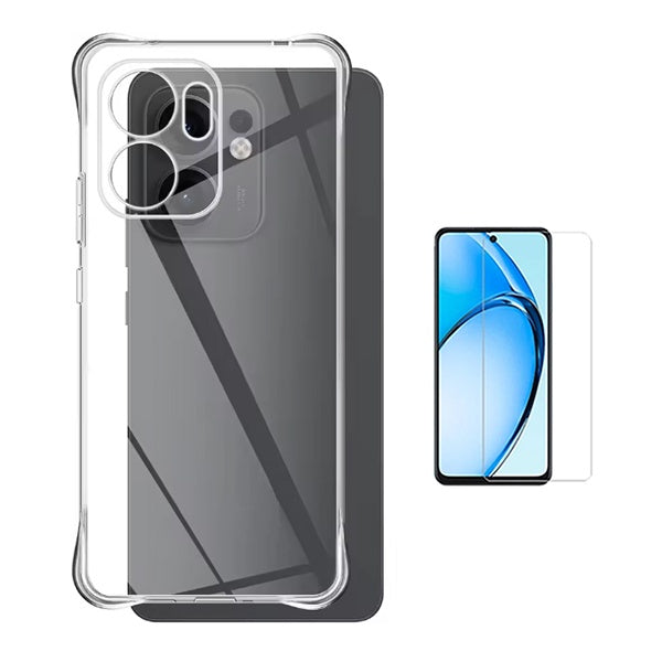 Kit Capa Super Proteção + Película de Vidro Temperado GIFT4ME Para Oppo Reno13 F - Transparente