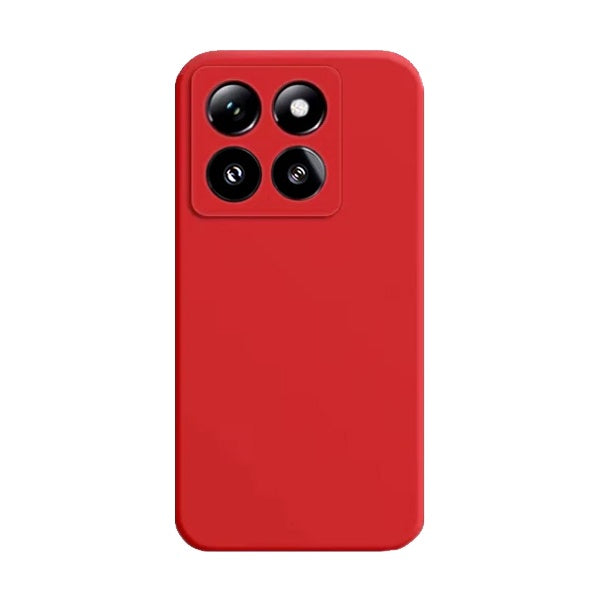 Capa Proteção Silicone Gift4Me Para Xiaomi 14 - Vermelha