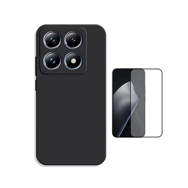 Kit Película de Vidro Temperado Gorilasglass + Capa Proteção Silicone GIFT4ME Para Xiaomi 15T 5G - Preto