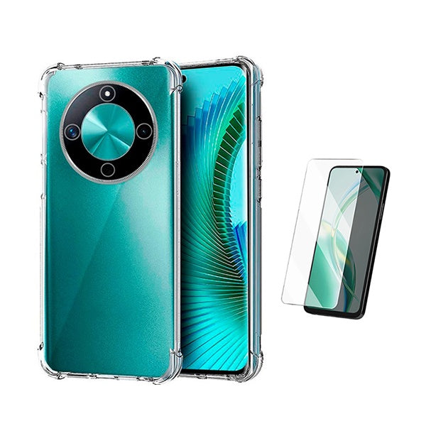 Kit Capa Super Proteção + Película de Vidro Temperado GIFT4ME Para Honor X9d - Transparente
