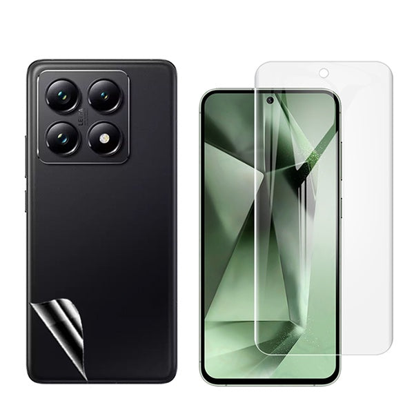 Kit Película Protectora de Hydrogel Frente e Verso Gift4Me Para Xiaomi 14T - Transparente