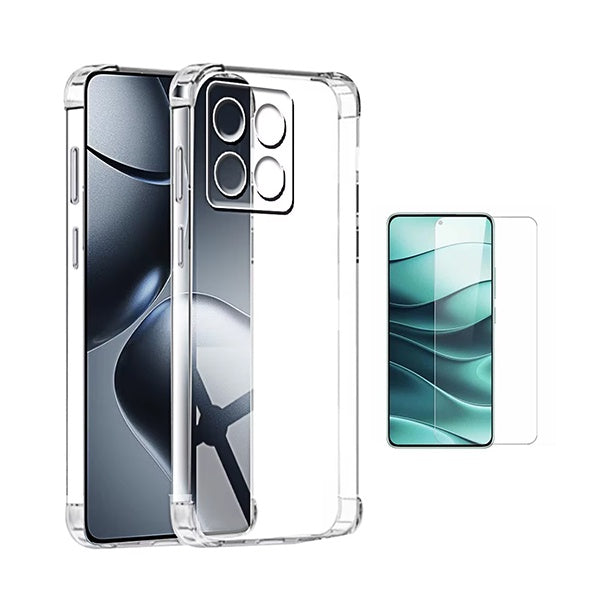 Kit Capa Super Proteção + Película de Vidro Temperado GIFT4ME Para Xiaomi 15T 5G - Transparente