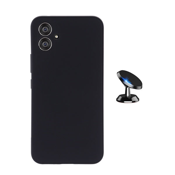 Kit Suporte Magnético + Capa Proteção Silicone Gift4Me Para Samsung Galaxy A06 - Preto
