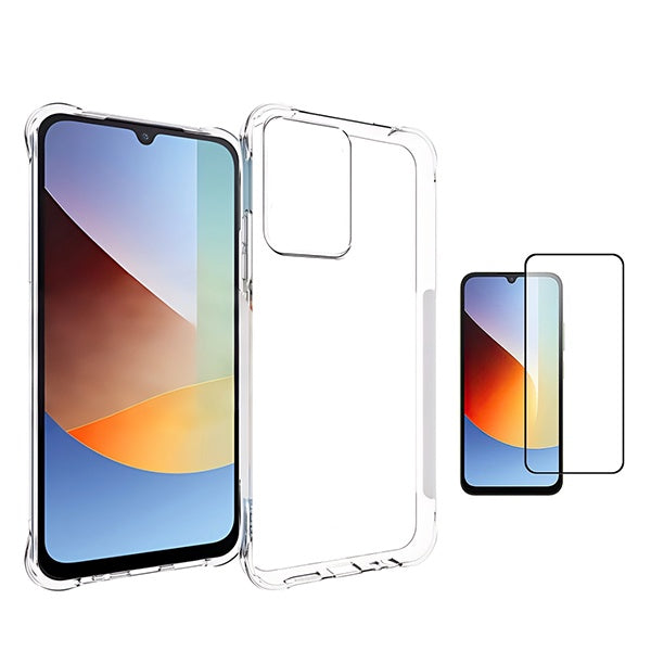 Kit Capa Super Proteção + Película de Vidro Temperado Gorilasglass GIFT4ME Para Xiaomi Redmi 15a 5G - Transparente