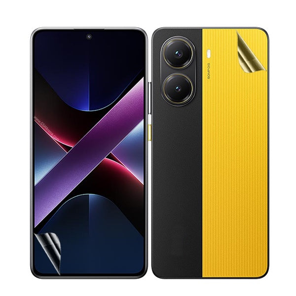 Kit Película Protectora de Hydrogel Frente e Verso Gift4Me Para Xiaomi Poco X7 Pro - Transparente