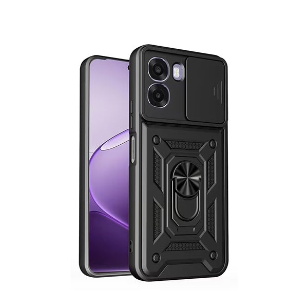 Capa de Proteção Militar Magnética Janela Deslizante GIFT4ME Para Oppo A6x - Preto