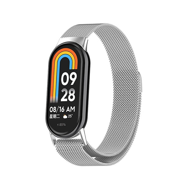Bracelete Milanese Com Fecho Magnético GIFT4ME Para Xiaomi Mi Band 10 - Cinza