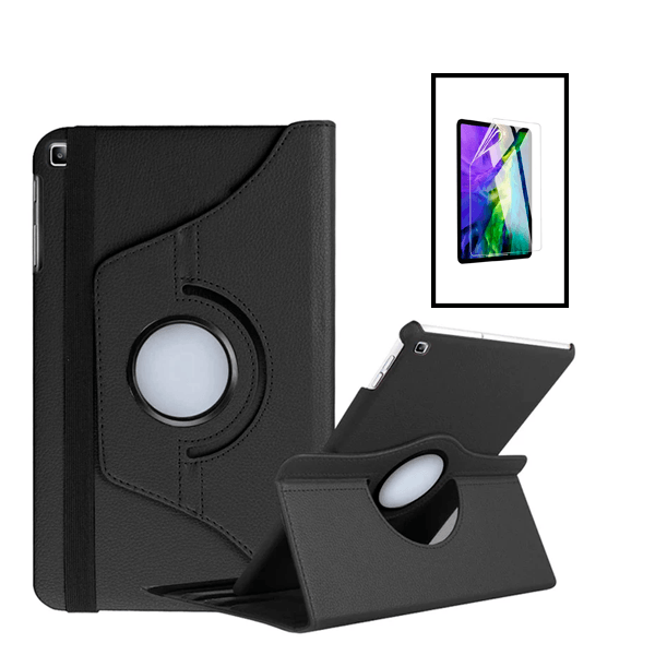 Kit Capa Proteção Rotativa 360 + Película ProtectOra de Hydrogel Frente GIFT4ME para Samsung Tab S6 Lite (2024) - Preto