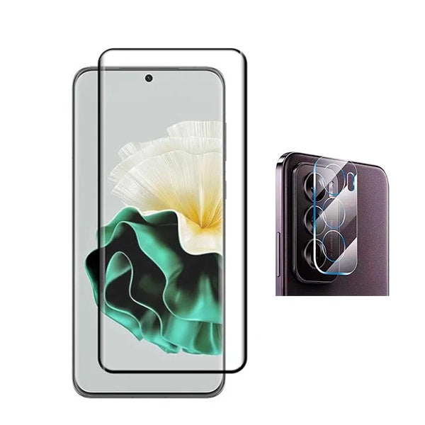 Película de Vidro Temperado Gorilasglass Curvado GIFT4ME Compativel Com Oppo Reno12 Pro - Transparente/Preto