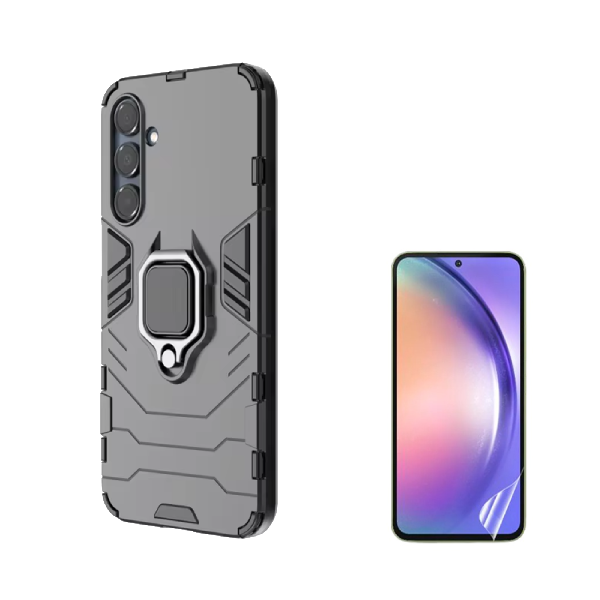 Kit Película Protectora de Hydrogel Frente + Capa de Proteção Militar Magnética GIFT4ME Para Samsung Galaxy A36 5G - Preto