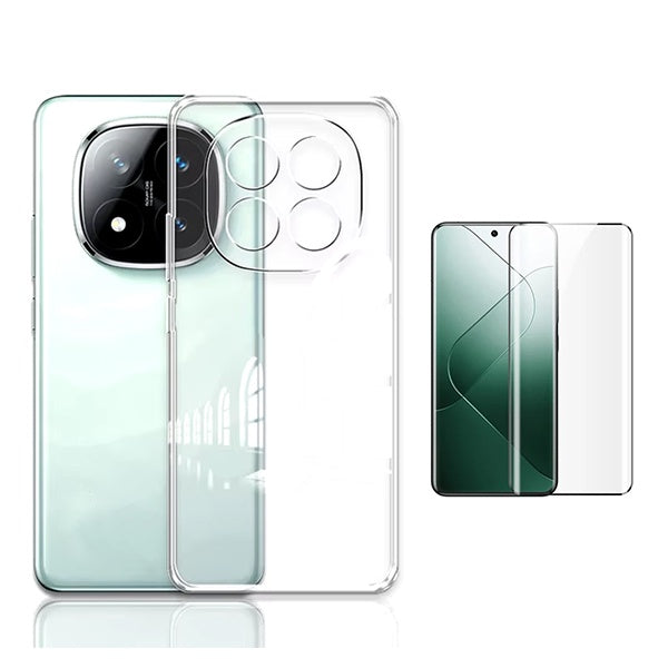 Kit Capa Super Proteção + Película de Vidro Temperado Gorilasglass Gift4Me Para Xiaomi Redmi Note 14 Pro + Plus - Transparente