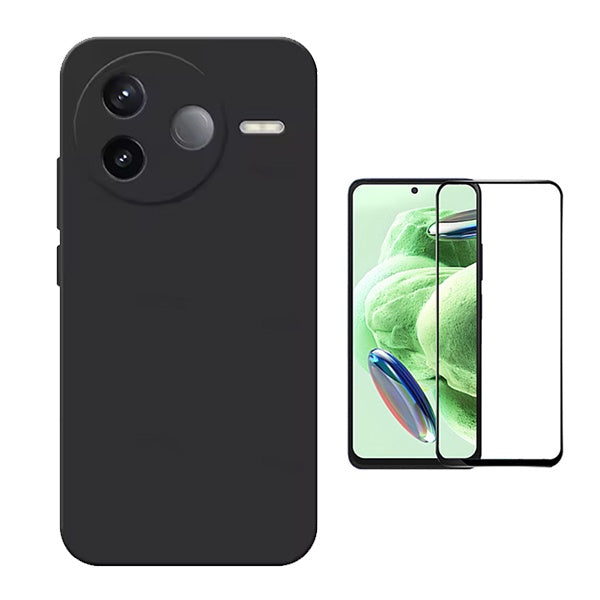 Kit Película de Vidro Temperado Gorilasglass + Capa Proteção Silicone GIFT4ME Para Xiaomi Poco F7 Ultra - Preto