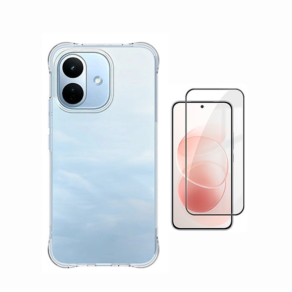 Kit Capa Super Proteção + Película de Vidro Temperado Gorilasglass GIFT4ME Para Xiaomi Redmi Note 17 Pro 5G - Transparente