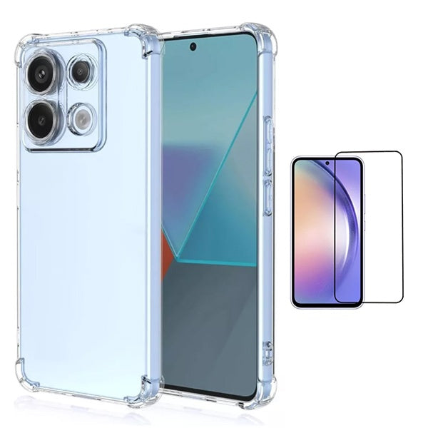 Kit Capa Super Proteção + Película de Vidro Temperado Gorilasglass GIFT4ME Para Oppo Reno13 - Transparente