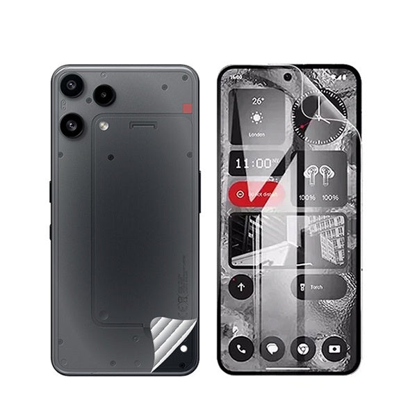 Kit Película Protectora de Hydrogel Frente e Verso GIFT4ME Para Nothing Phone (3a) Lite - Transparente