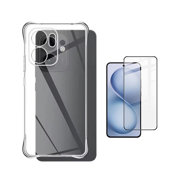Kit Capa Super Proteção + Película de Vidro Temperado Gorilasglass GIFT4ME Para Oppo Reno14 F - Transparente