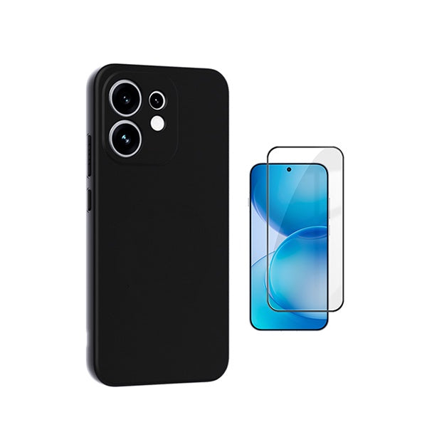 Kit Película de Vidro Temperado Gorilasglass + Capa Proteção Silicone GIFT4ME Para Oppo Reno16 - Preto