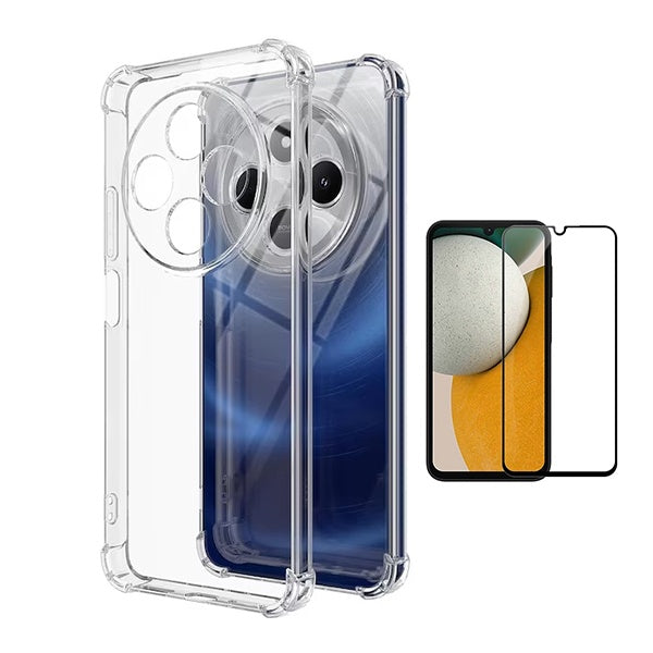 Kit Capa Super Proteção + Película de Vidro Temperado Gorilasglass Gift4Me Para Xiaomi Poco C75 - Transparente