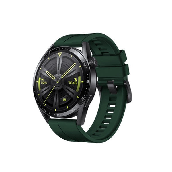 Bracelete Silicone Com Fivela GIFT4ME Para Garmin Forerunner 570 - 42mm - Verde Escuro