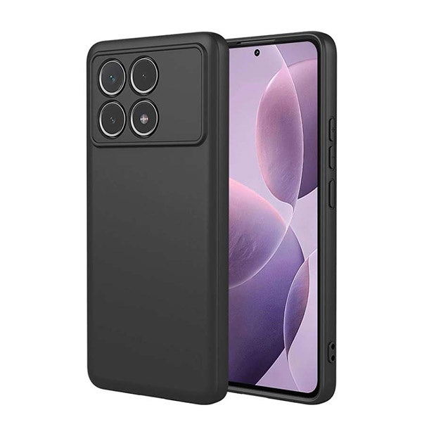 Capa Proteção Traseira Silicone GIFT4ME Compativel Com Xiaomi Poco F6 Pro - Preto