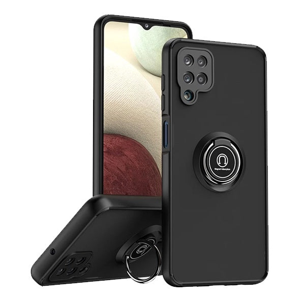 Capa Anti-Impacto Clear com Anel GIFT4ME Para Samsung Galaxy A12 Nacho - Transparente/Preto
