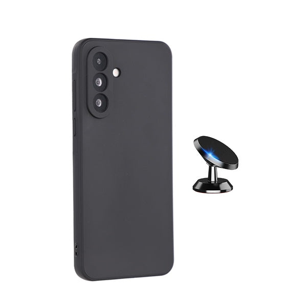 Kit Suporte Magnético + Capa Proteção Silicone GIFT4ME Para Samsung Galaxy A27 - Preto