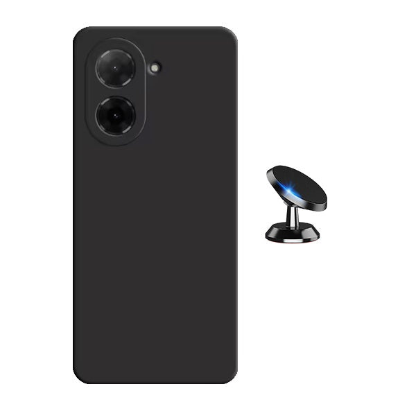 Kit Suporte Magnético + Capa Proteção Silicone GIFT4ME Para Xiaomi Redmi A5 4G - Preto