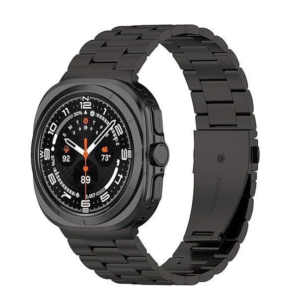 Bracelete de Aço + Ferramenta Gift4Me Para Samsung Galaxy Watch Ultra LTE 47mm - Preto