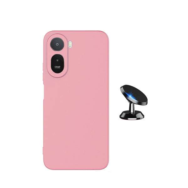 Kit Suporte Magnético + Capa Proteção Silicone GIFT4ME Para Xiaomi Redmi A7 Pro 4G - Rosa