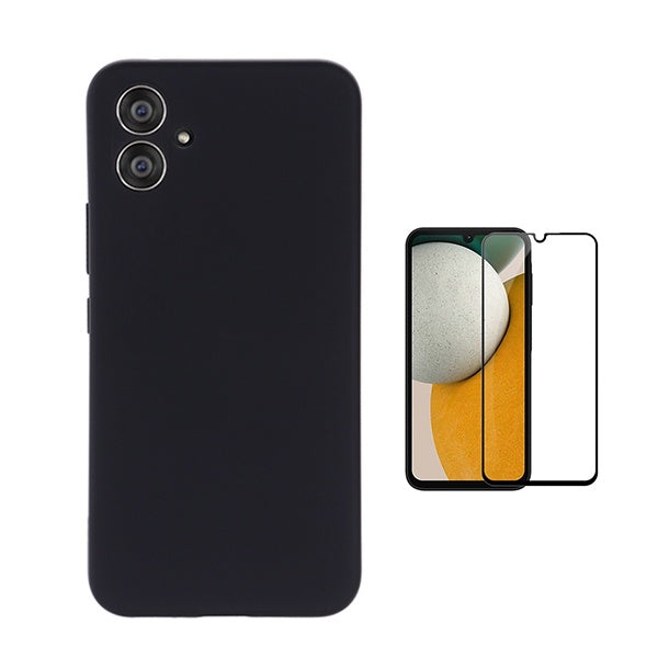 Kit Película de Vidro Temperado Gorilasglass + Capa Proteção Silicone Gift4Me Para Samsung Galaxy A06 - Preto