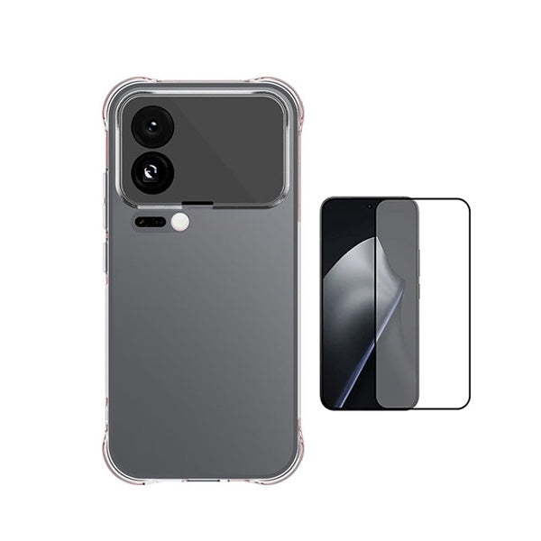 Kit Capa Super Proteção + Película de Vidro Temperado Gorilasglass GIFT4ME Para Xiaomi 17 Pro 5G - Transparente