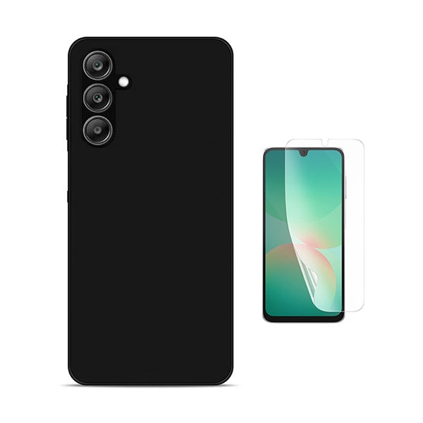 Kit Película Protectora de Hydrogel Frente + Capa Proteção Silicone GIFT4ME Para Samsung Galaxy A17 4G - Preto