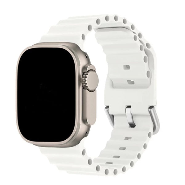 Bracelete Silicone Ondulada GIFT4ME Para Apple Watch SE 3 - 40mm - Branco