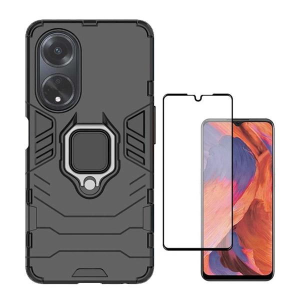 Kit Película de Vidro Temperado GOrilasGlass + Capa de Proteção Militar Magnética GIFT4ME para Oppo A18 - Preto