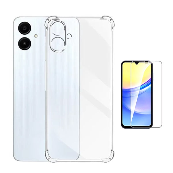 Kit Capa Super Proteção + Película de Vidro Temperado Gift4Me Para Samsung Galaxy A06 - Transparente