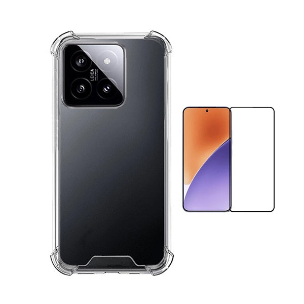 Kit Capa Super Proteção + Película de Vidro Temperado Gorilasglass Gift4Me Para Xiaomi 15 - Transparente