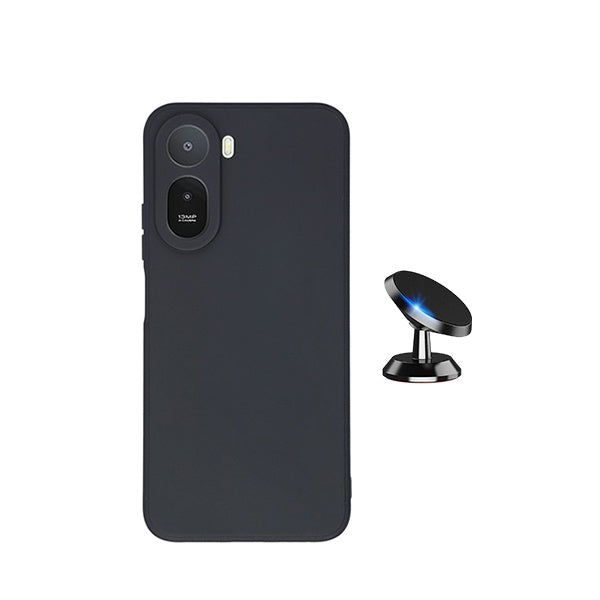 Kit Suporte Magnético + Capa Proteção Silicone GIFT4ME Para Xiaomi Redmi A7 Pro 4G - Preto