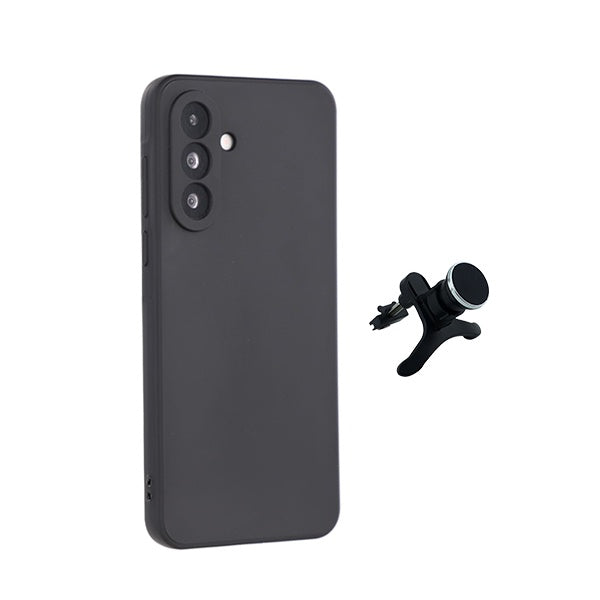 Kit Suporte Magnético Com Pernas + Capa Proteção Silicone GIFT4ME Para Samsung Galaxy A27 5G - Preto