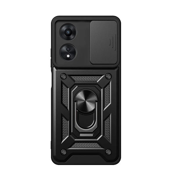 Capa de Proteção Militar Magnética Janela Deslizante GIFT4ME Compativel Com Oppo A60 - Preto