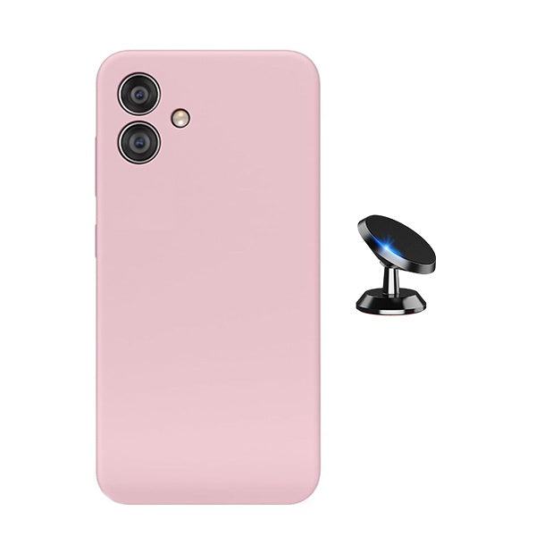 Kit Suporte Magnético + Capa Proteção Silicone Gift4Me Para Samsung Galaxy A06 - Rosa