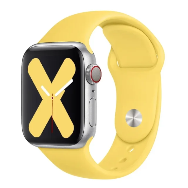 Bracelete Silicone GIFT4ME Para Apple Watch Series 12 - 46mm - Amarelo