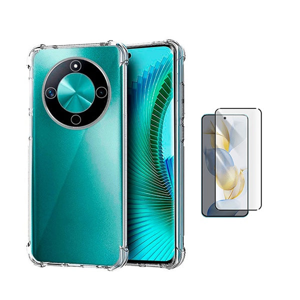 Kit Capa Super Proteção + Película de Vidro Temperado Gorilasglass GIFT4ME Para Honor X9d - Transparente